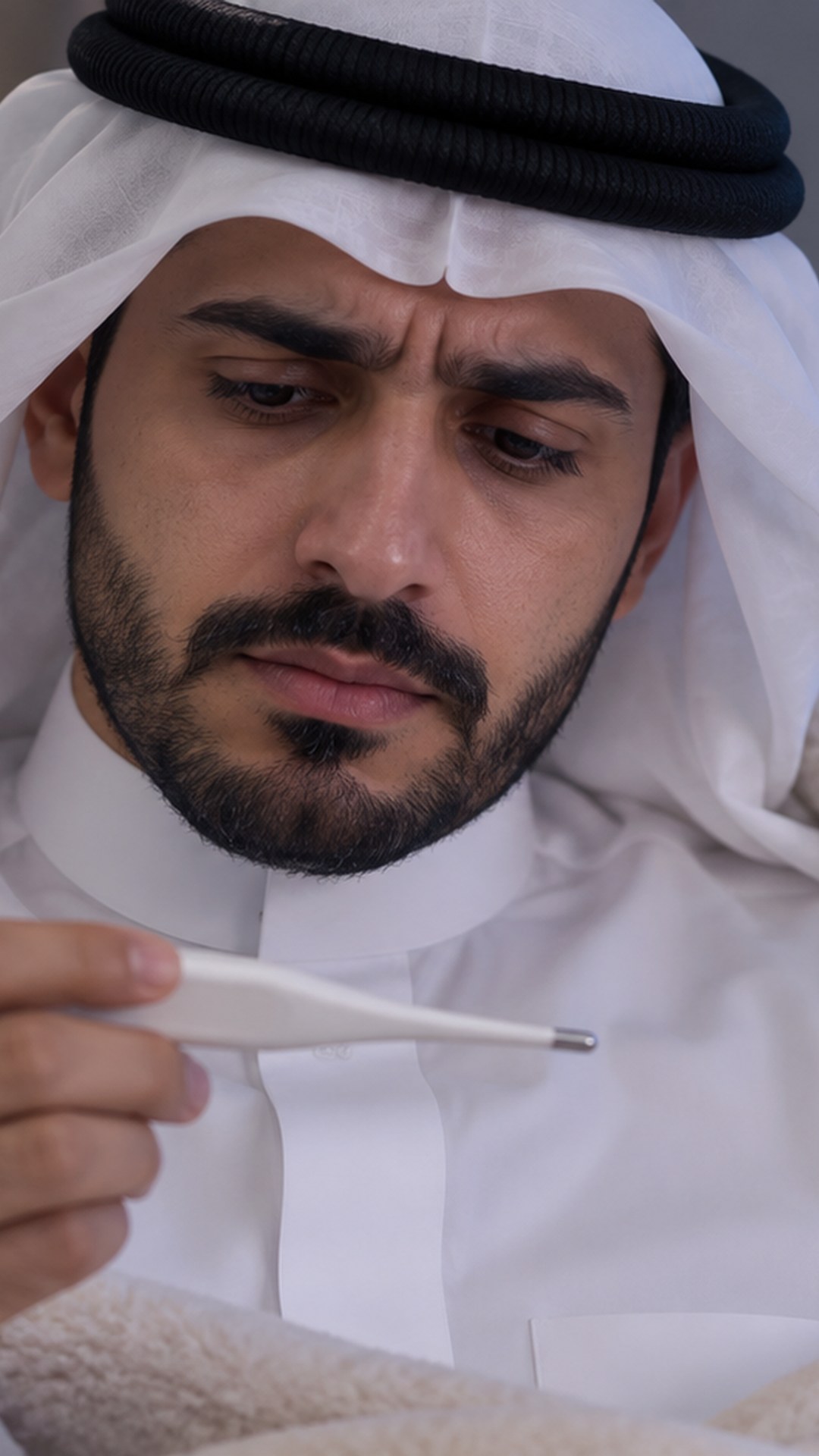 سعودي، رجل، ضوء، بطانية