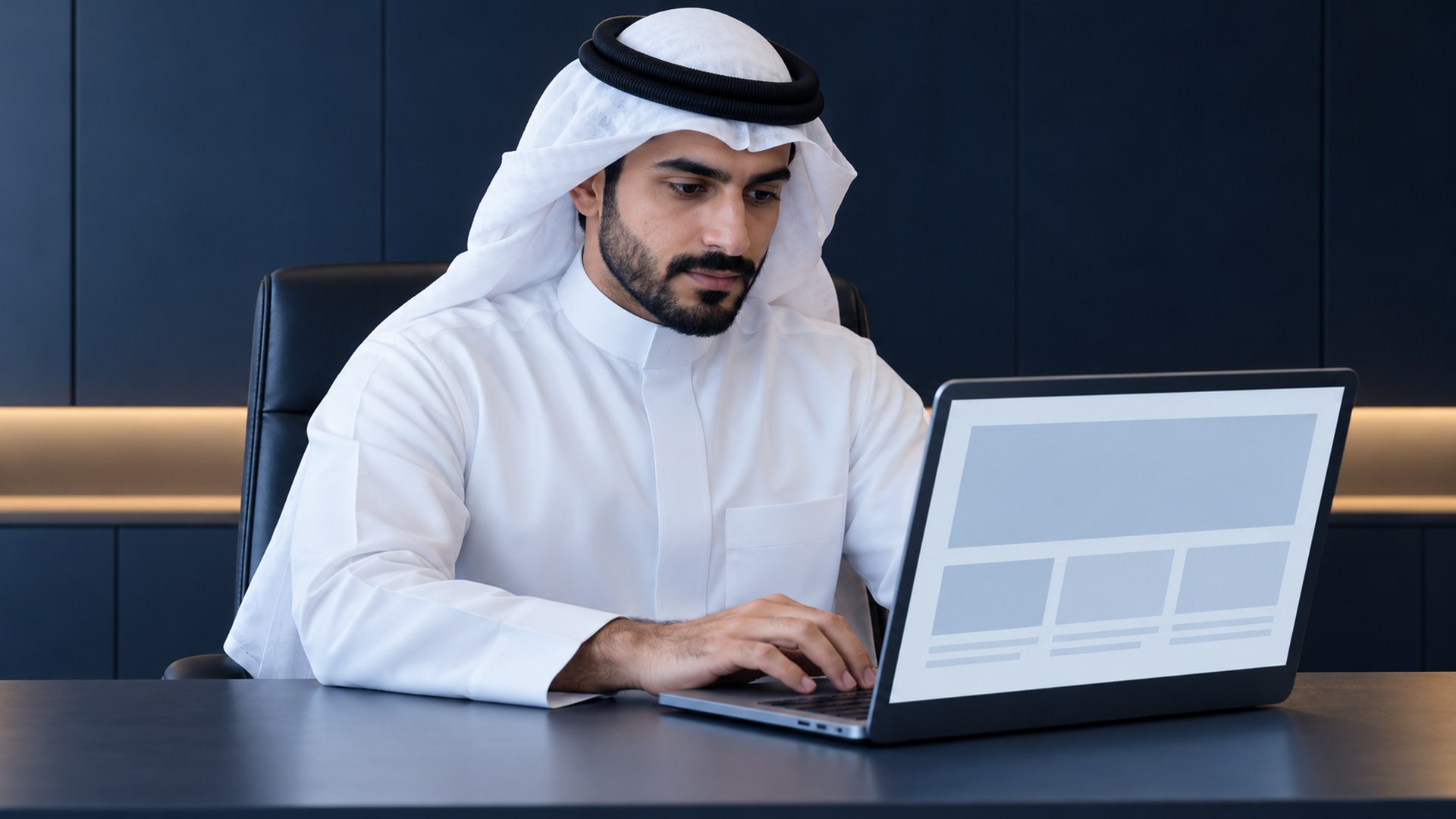كاتب سعودي يعدّل تصميم موقع واضحاً ومريحاً على اللابتوب