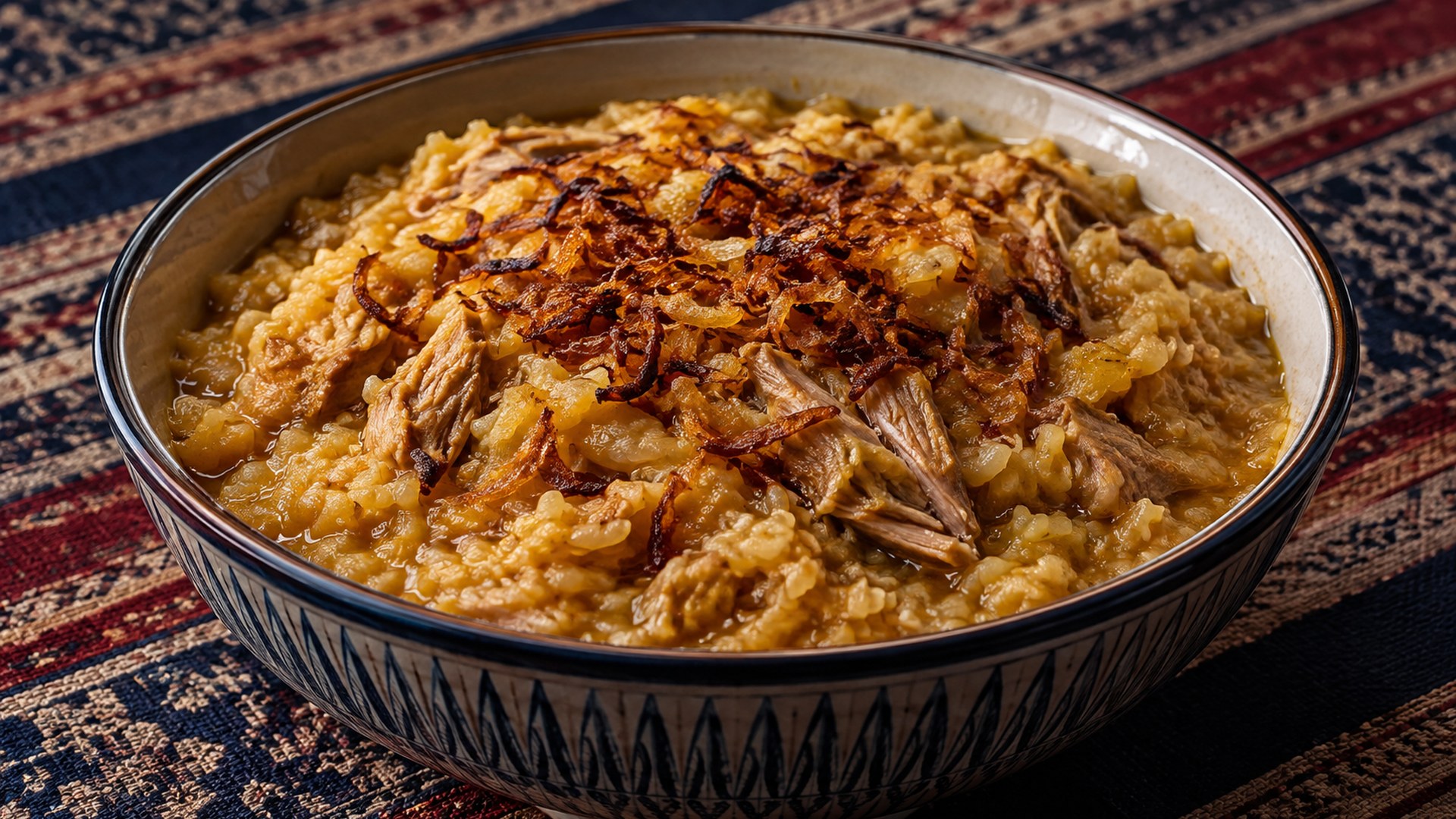 صحن طعام مطبوخ طري على مائدة سعودية