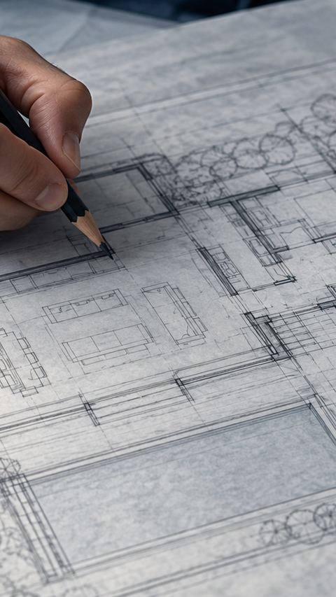 مهندس معماري، أيدي، فيلا، قلم رصاص