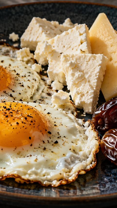 فطور، صحن، تمر، مطبخ