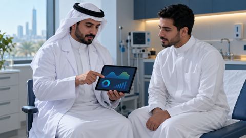 طبيب، عيادة، رقمي، تابلت