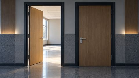 أبواب، جامعة، ممر، لوحة