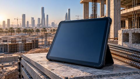مشرف موقع خليجي يوثّق تفتيش الإنشاءات على جهاز لوحي
