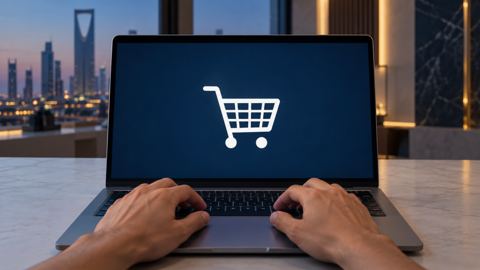 عربة تسوق، أيدي، يكتب، لابتوب