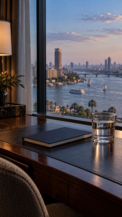 فندق، مكتب، القاهرة، دفتر