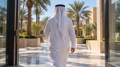 رجل، ثوب، يمشي، عيادة