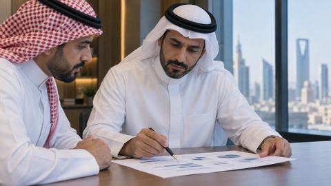 سعودي، أعمال، صاحب، يراجع