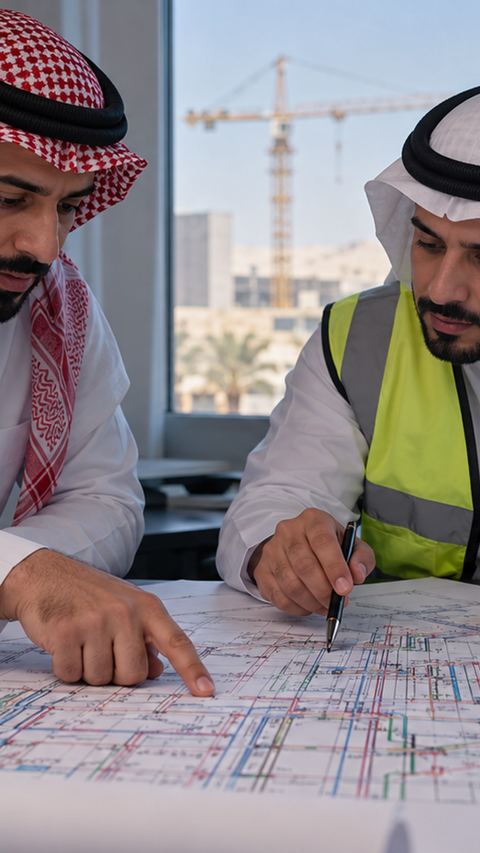 مكتب موقع، سعودي، مهندس، مبنى