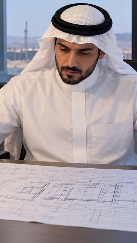 مكتب موقع، سعودي، مهندس، مكتب