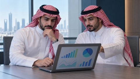 غرفة اجتماعات، سعودي، زملاء، رسوم بيانية