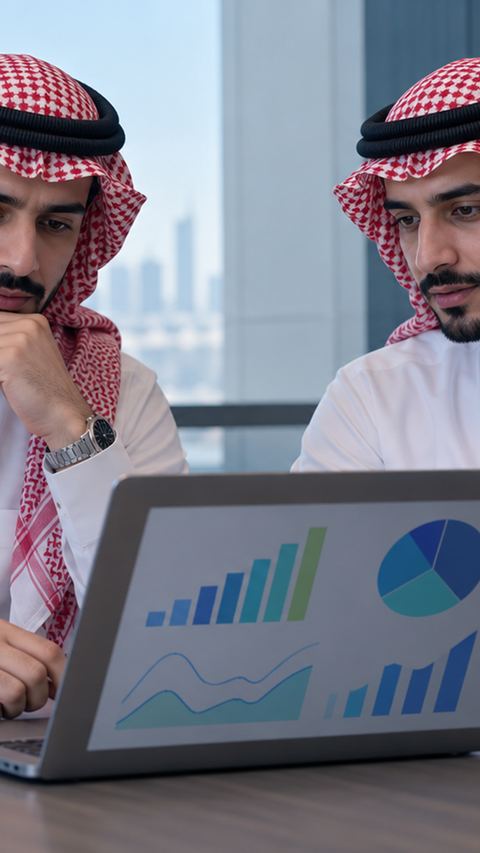 غرفة اجتماعات، سعودي، زملاء، رسوم بيانية