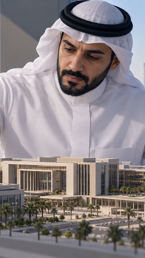 سعودي، بناء، مدير، يراجع