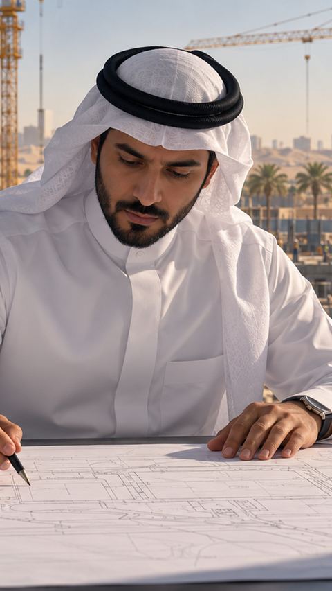 موقع بناء، سعودي، بناء، مدير