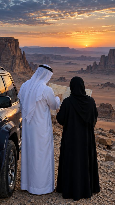 سعودي، زوجين، رجل، ثوب