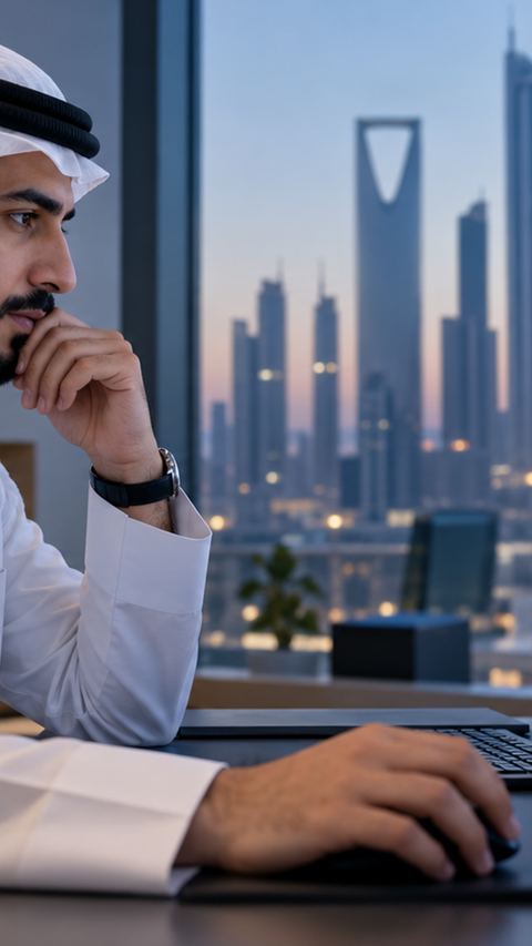 سعودي، مهندس، مبنى، مجسم