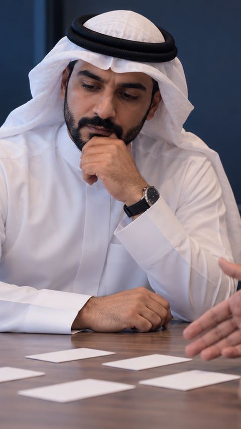 طاولة اجتماعات، سعودي، رائد أعمال، يستمع