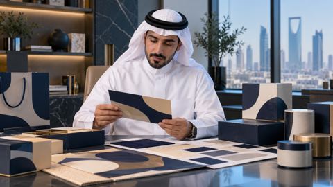 سعودي، رائد أعمال، يراجع، علامة تجارية