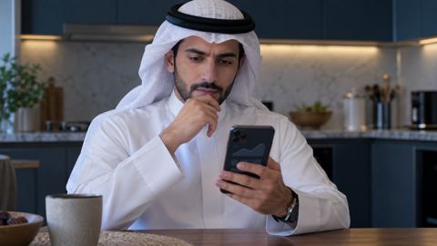 سعودي، رجل، يراجع، مالي