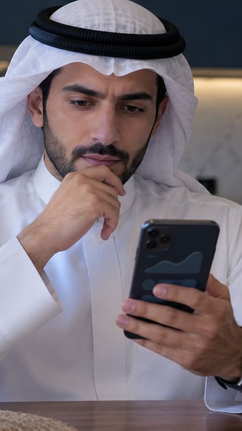 سعودي، رجل، يراجع، مالي