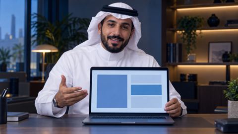 سعودي، رجل، عرض، رقمي