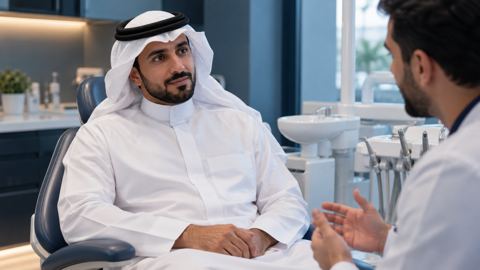 غرفة استشارة، سعودي، رجل، أسنان