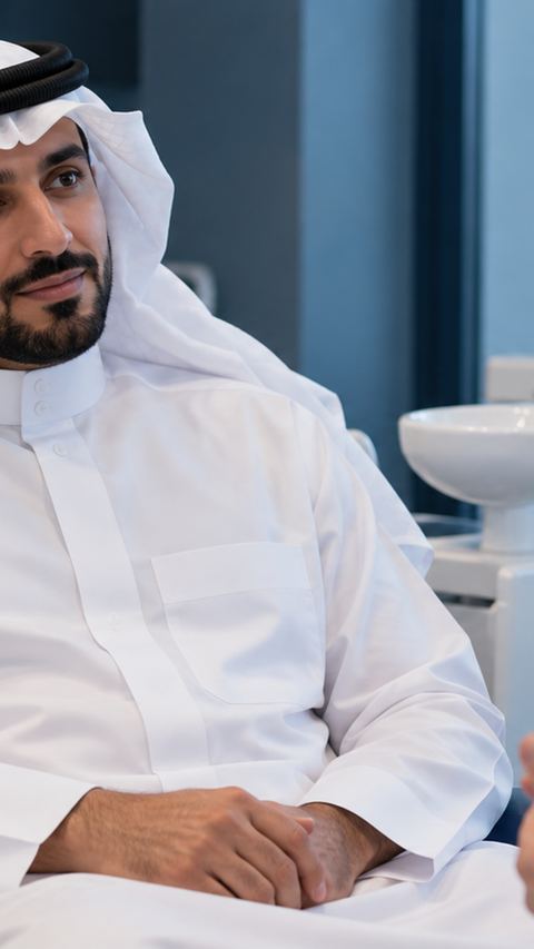 غرفة استشارة، سعودي، رجل، أسنان