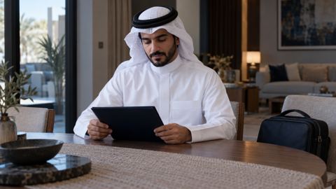 سعودي، رجل، طاولة، أسنان
