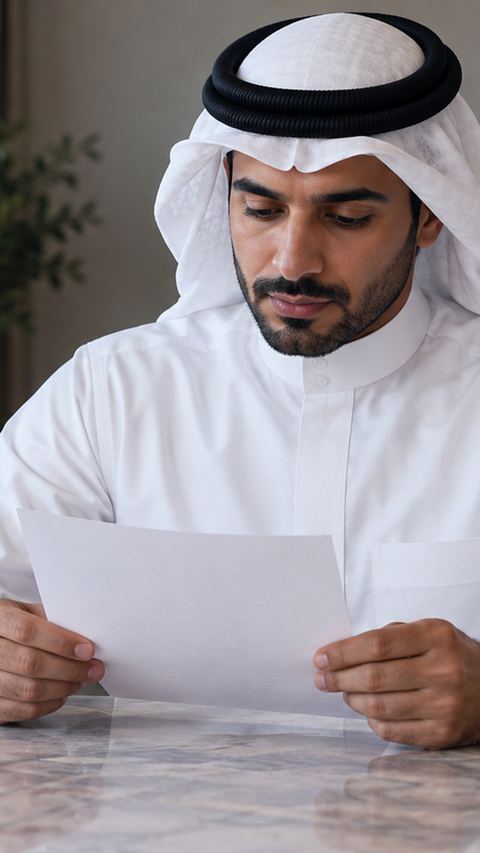 سعودي، رجل، ثوب، يراجع