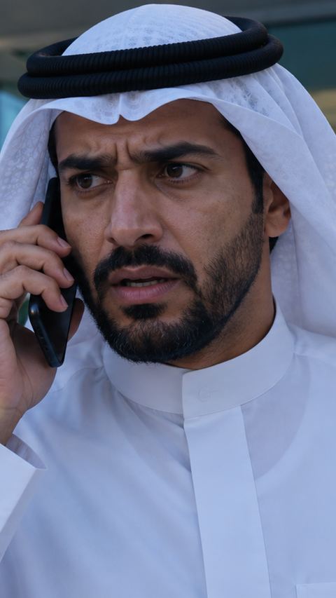 سعودي، رجل، يتكلم، جوال