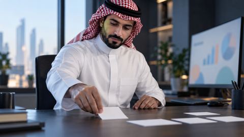 مسوّق سعودي ينقل بطاقة تخطيط بعد مراجعة شاشة التحليلات