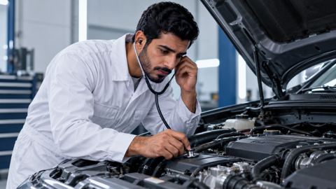 سعودي، يستمع، سماعة طبيب، سيارة