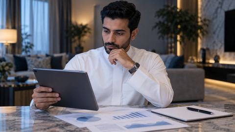 سعودي، موظف، يراجع، رسوم بيانية