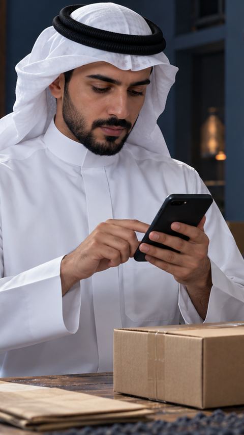 سعودي، متجر، صاحب، جوال
