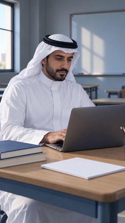 سعودي، معلم، فصل، مكتب