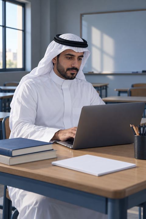 سعودي، معلم، فصل، مكتب