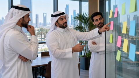 غرفة اجتماعات، سعودي، فريق، نقاش