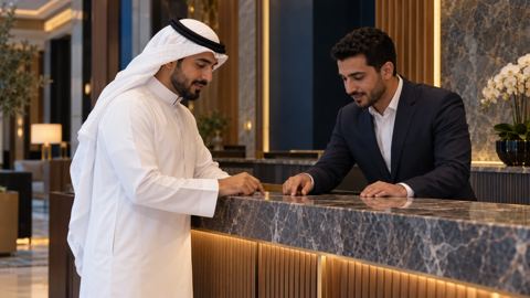 سعودي، فندق، استقبال، مكتب