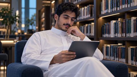 سعودي، جامعة، طالب، مكتبة