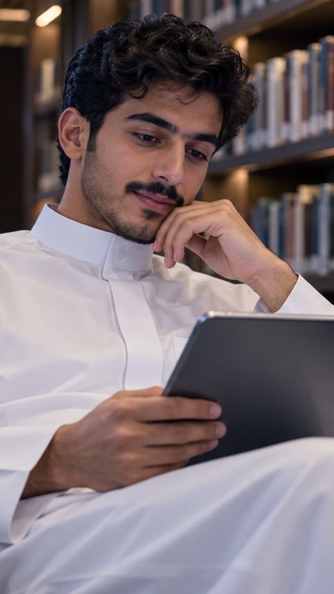 سعودي، جامعة، طالب، مكتبة