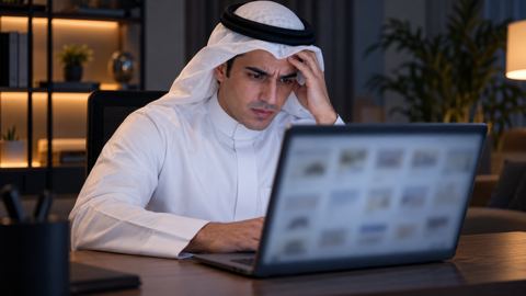 صاحب موقع سعودي متضايق من صفحات متشابهة كثيرة مفتوحة على اللابتوب