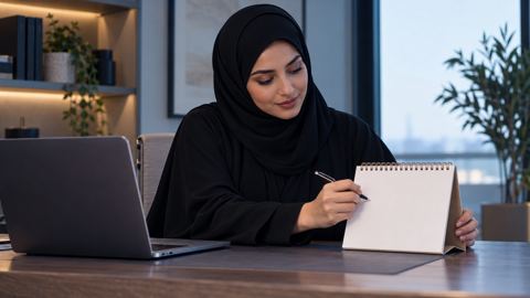 سعودي، امرأة، سفر، مكتب