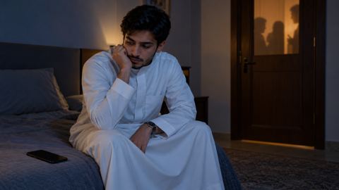 سعودي، رجل، غرفة، جوال