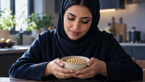 سعودي، امرأة، صحن، أيدي