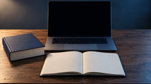 طالب، مكتب، لابتوب، شاشة