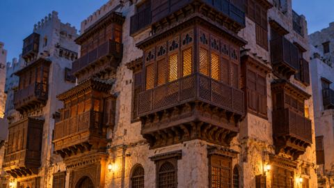 مبنى، جدة، شارع، أضواء