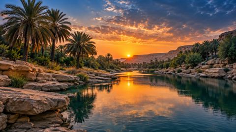 نخيل، منتزه، الرياض، ماء