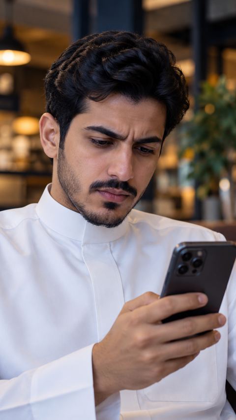 سعودي، رجل، ثوب، بحث